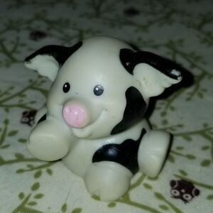 Little People Black and White Pig Figure Farm Barn